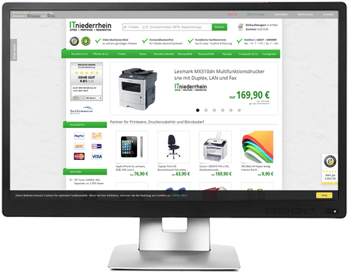 Onlineshop für Druckerzubehör, Drucker und Büroartikel Webshop Pic